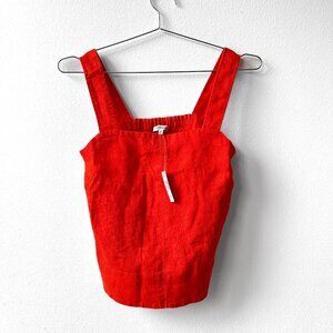 Madewell Red Linen Top – XS